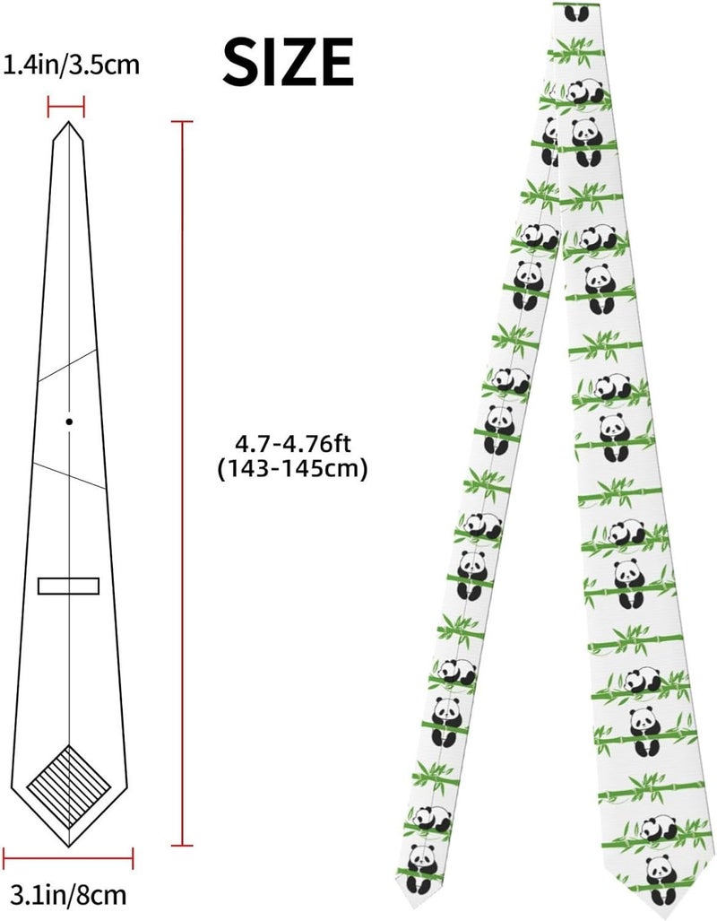 Yilad Tie for Men and Boy Novelty Fun Full Print Men's Necktie Skinny Fashion Narrow Wide - Image 2